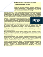 O Manifesto Da Transdisciplinaridade