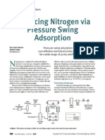 Producing Nitrogen Via Pressure Swing Adsorption Article