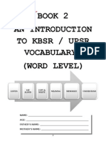 Book 2 An Introduction To KBSR / Upsr Vocabulary (Word Level)