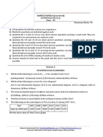 SAMPLE PAPER-4 (Unsolved) Class - XI