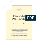 Hume - Discours Politiques PDF