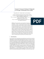 Efficient Frequent Connected Induced Subgraph Mining in Graphs of Bounded Tree-Width