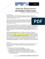 Crack Tip Opening Displacement: Using Materials Testing To Control Cracks