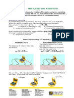 Measuring Soil Resistivity: W S-Es S 2 2 S-Es