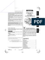 Handleiding en Instructieboekje Honda ECT7000P Aggregaat - Engels