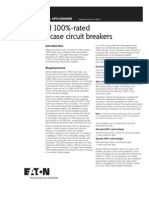 UL Listed 100%-Rated Molded Case Circuit Breakers: Application Paper AP01200008E