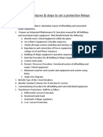 Sample of Procedures For Relay Protection