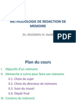 Methodologie de Redaction de Memoire