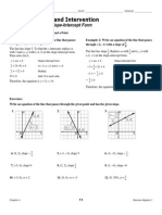 Writing Equations in Slope Intercept Form