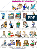 Daily Routines 1 Pictionary Poster Vocabulary Worksheet