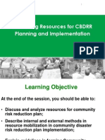 Mobilizing Resources For CBDRR Planning and Implementation