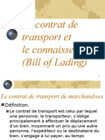 Le Contrat de Transport Et Le Connaissement