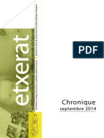 Chronique Septembre 2014