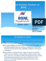 Industrial Training Seminar On BSNL: Submitted By