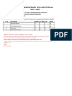 Mahatma Gandhi University Kottayam: Result Sheet