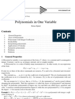 IMOMATH - Polynomials of One Variable