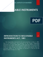 Negotiable Instruments: Legal Aspects of Business