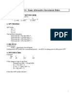 CHAPTER 6: Some Alternative Investment Rules: 1. Internal Rate of Return (Irr)