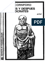 Antes y Después de Sócrates. Cornford, F.M.