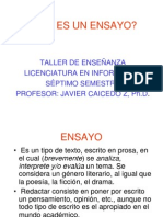 Fundamentos para Un Ensayo