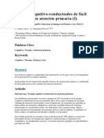 Técnicas Cognitivo-Conductuales de Fácil Aplicación en Atención Primaria