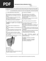 Interrogación Ciencias Naturales 4º Básico