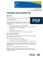 Alberta Vacations and Vacation Pay