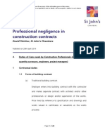 Professional Negligence in Construction Contracts