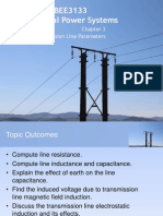 BEE3133 Electrical Power Systems: Transmission Line Parameters