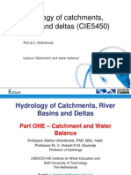 CIE5450 Hydrology Catchment and Water Balance PDF