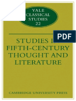 Adam Parry Studies in Fifth Century Thought and Literature Yale Classical Studies No. 22 2009