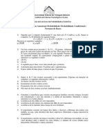 1 Lista de Exercícios - Prob e Est PDF