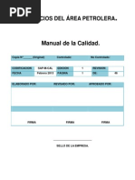 Manual de La Calidad Servicios Del Área Petrolera.