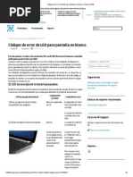 Códigos de Error de LED para Pantalla en Blanco - Soporte HP® PDF