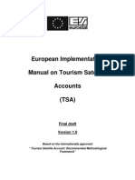 European Implementation Manual On Tourism Satellite Accounts (TSA)