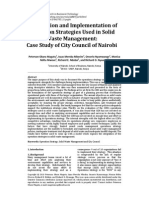 Formulation and Implementation of Operation Strategies Used in Solid Waste Management: Case Study of City Council of Nairobi