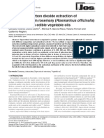 Supercritical Carbon Dioxide Extraction of Antioxidants From Rosemary (Rosmarinus Officinalis) Leaves For Use in Edible Vegetable Oils