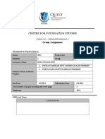 Centre For Foundation Studies: Fdn1112 - English Skills 2