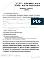 BTEC First Applied Science: Unit 3: Biology and Our Environment