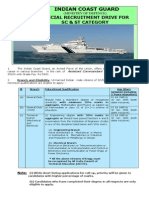 Notification Indian Coast Guard Asst Commandant Posts