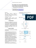 Amplificador Con Transistor BJT Polarizado Por Divisor de Voltaje