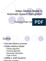 Hidden Markov Model in Automatic Speech Recognition