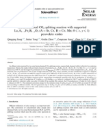 Thermochemical CO Splitting Reaction With Supported La A Fe B O (A SR, Ce, B Co, MN 0 6 X, y 6 1) Perovskite Oxides