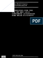 IRC-SP-49-1998 Guidelines For The Use of Dry Lean Concrete As Sub-Base For Rigid Pavement