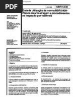 Encontro 6 - NBR 5430 NB 309-05 - Guia de Utilização Da Norma NBR 5429 - Planos de Amostragem e Procedimentos Na Inspeção Por Variáveis (COMPLEMENTAR)