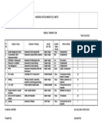 Hardrock Attachments (P) Limited: Annual Training Plan YEAR: 2011-2012