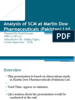 Analysis of SCM at Martin Dow Pharmaceuticals (Pakistan) Ltd.