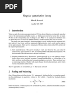 Singular Perturbation Theory: Marc R. Roussel October 19, 2005