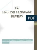 F.6 English Language Review 12-3-13