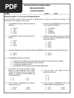 Taller de Estadística 4º (Probabilidad, Patrón de Cambio - 4to Periodo)